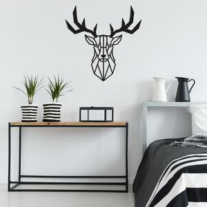 Μεταλλικός πίνακας Deer2 Μαύρο 51x51 cm