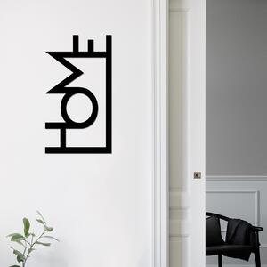 Μεταλλικός πίνακας Home Μαύρο 28x50 cm