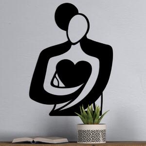 Μεταλλικός πίνακας Love Μαύρο 70x0.15x52 cm