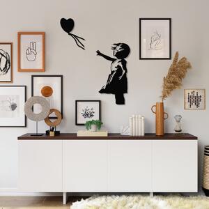 Μεταλλικός πίνακας Banksy Μαύρο 105x85 cm