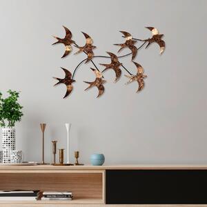 Μεταλλικός πίνακας Flying Πολύχρωμος 69x41x7 cm
