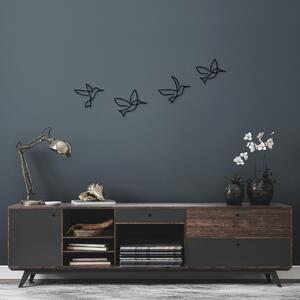 Μεταλλικός πίνακας Birds Μαύρο 18x21 cm