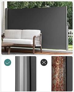 Πλευρική αντηλιακή τέντα, Songmics, Γκρι, 160x400 cm