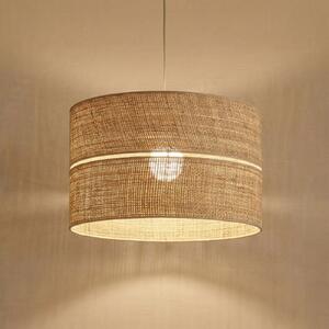 TK Lighting Κρεμαστό φωτιστικό Calma, 1 λάμπα, μπεζ, λινάρι, Ø 50 cm, E27, ρυθμιζόμενος, Μπεζ, Σαλόνι / τραπεζαρία, Άλλα υλικά