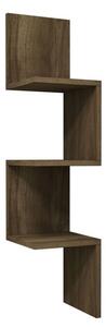 Κρεμαστό γωνιακό ράφι Insta Walnut 25x25x105.5 cm