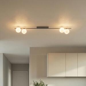 TK Lighting Φωτιστικό οροφής Imelo, καφέ, 4 λάμπες, γυαλί, μήκος 140 cm, ρυθμιζόμενος, Καφέ / Σκουριάς, υπνοδωμάτιο, Γυαλί
