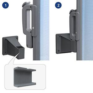 Βάση τοίχου για στερέωση περσίδων, Songmics, Γκρι, 13x8.2x9.2 cm
