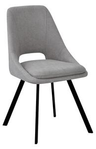 Καρέκλα Initiate material teddy γκρι-μαύρο πόδι μεταλλικό 48x57x85 cm