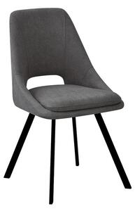 Καρέκλα Initiate material teddy σκούρο γκρι πόδια metalice negre 48x57x85 cm