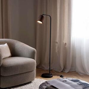 New Works Λάμπα δαπέδου Material, καφέ/μαύρο, Γκρι, Σαλόνι / τραπεζαρία, Ξύλο, σύγχρονο