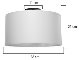Φωτιστικό οροφής Garry din ύφασμα αμπαζούρ κρεμ 38x38x21+ cm