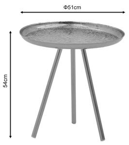 Πλαϊνό τραπεζάκι Jacksie γκρι μέταλλο-Χρυσό 41x41x43.5 cm