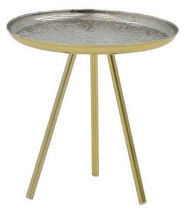 Πλαϊνό τραπεζάκι Jacksie γκρι μέταλλο-Χρυσό 41x41x43.5 cm