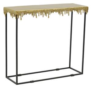 Κονσόλα Bulco από μέταλλο χρυσό-μαύρο 80.5x28x72 cm