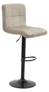 Σκαμπό μπαρ Remina ύψος ajustabila βελούδο μπεζ baza μαύρο mat 44x44x112 cm