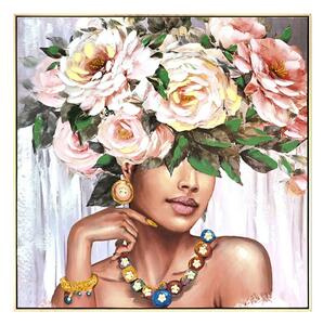 Πίνακας καμβά Flowergirl Africa 82x4.5x82 cm