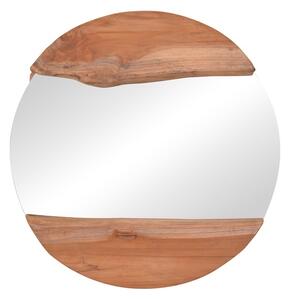 Καθρέφτης Alkmen από ξύλο teak σε φυσική απόχρωση 60x60x4 cm