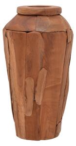 Διακοσμητικό βάζο Archean ξύλο teak σε φυσικό χρώμα 30x30x60 cm