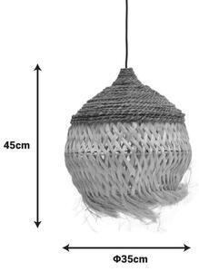 Φωτιστικό οροφής Fiorine abaca σε φυσικό χρώμα 35x35x45+ cm