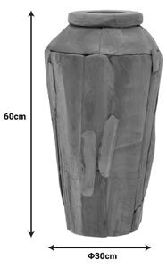 Διακοσμητικό βάζο Archean ξύλο teak σε φυσικό χρώμα 30x30x60 cm