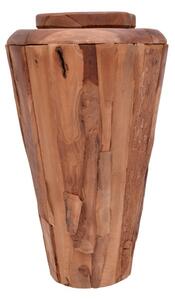 Βάζο Ualan από ξύλο teak φυσική απόχρωση 45x45x80 cm