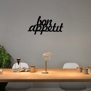 Μεταλλικό Διακοσμητικό Τοίχου Bon Appetit 1, Μαύρο, 50x30 cm