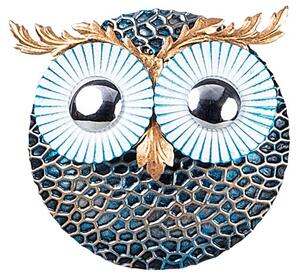 Μεταλλικό Διακοσμητικό Τοίχου Owl, Κεραμιδί, 19x19 cm