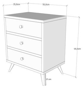 Κονσόλα Liza Λευκό 50x68x35 cm