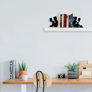 Διακοσμητικός μεταλλικός βιβλιοστάτης Kitap tutucu Μαύρο 40.5x14x22 cm