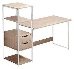 Γραφείο με βιβλιοθήκη Zayn II Pako World Φυσικό 107x40x110 cm