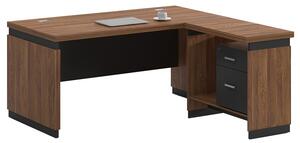 Αναστρέψιμο γραφείο Oscar Pako World Καρυδί 180x170x76 cm
