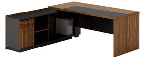 Αριστερό γωνιακό γραφείο Oscar Pako World Καρυδί 220x180x76 cm