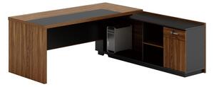 Δεξί γωνιακό γραφείο Oscar Pako World Καρυδί 220x180x76 cm