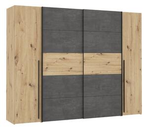 Ντουλάπα με 4 Πόρτες Verzo Pako World Καφέ ανοιχτό 270.5x61.5x210.5 cm