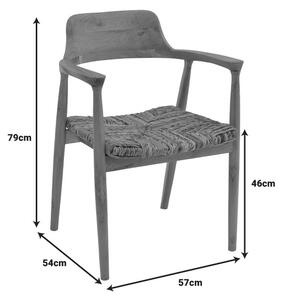 Πολυθρόνα Armchair Boho Pako World Φυσικό 57x54x79 cm