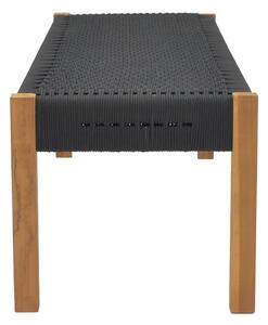 Παγκάκι Κήπου Uma Boho Pako World, Μαύρο, 120x45x40 cm