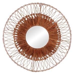 Καθρέφτης Cermine Boho Pako World Natural 80x80x12 cm