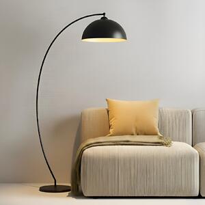Lindby Φωτιστικό τόξου Jonera, μαύρο, μέταλλο, E27, ύψος 185cm, Μαύρο, Σαλόνι / τραπεζαρία, Μέταλλο, Νεανική διαβίωση