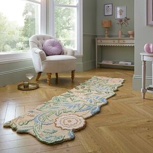 Χαλί Διαδρόμου Bryony Shaped Floral Πράσινο 60x230 cm, Flair Rugs