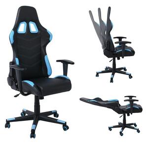 BF9150 Gaming Πολυθρόνα Γραφείου, Ανάκλιση Πλάτης έως 90°, Pu Μαύρο - Μπλε