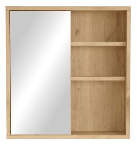 Ντουλάπι Μπάνιου με Καθρέφτη Bagno, Pako World, φυσικό, 60x14x63 cm