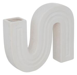 Κεραμικό βάζο Snaky, Pako World, Λευκό, 25x5x21 cm