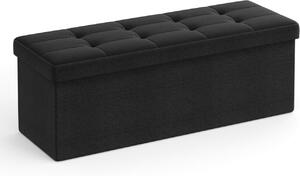 Μπαούλο Αποθήκευσης Μαύρο Songmics 38 x 110 x 38 cm