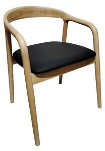 Καρέκλα με μπράτσα Hogie Natural 61x60x76 cm
