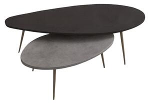 Σετ τραπεζάκια σαλονιού 2 τεμ. Monty Carbune 116x46x46 cm