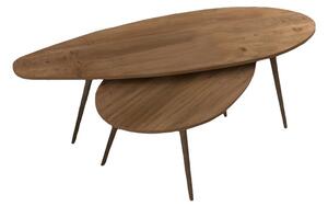 Σετ τραπεζάκια σαλονιού 2 τεμ. Monty Natural 116x46x46 cm