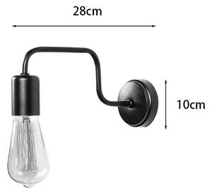 Φωτιστικό Τοίχου LED Kerquin, Μαύρο, 28x10x11 cm