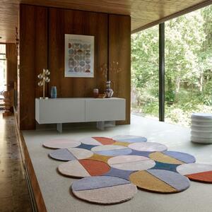 Χαλί Mia Ellipse Μπλε, Caramiziu 120x170 cm, Flair Rugs