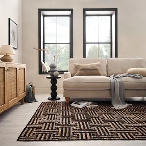 Χαλί Meander Jute Μαύρο 120x170 cm, Flair Rugs