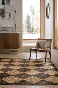 Χαλί Effie Diamond Jute Καφέ inchis 120x170 cm, Flair Rugs